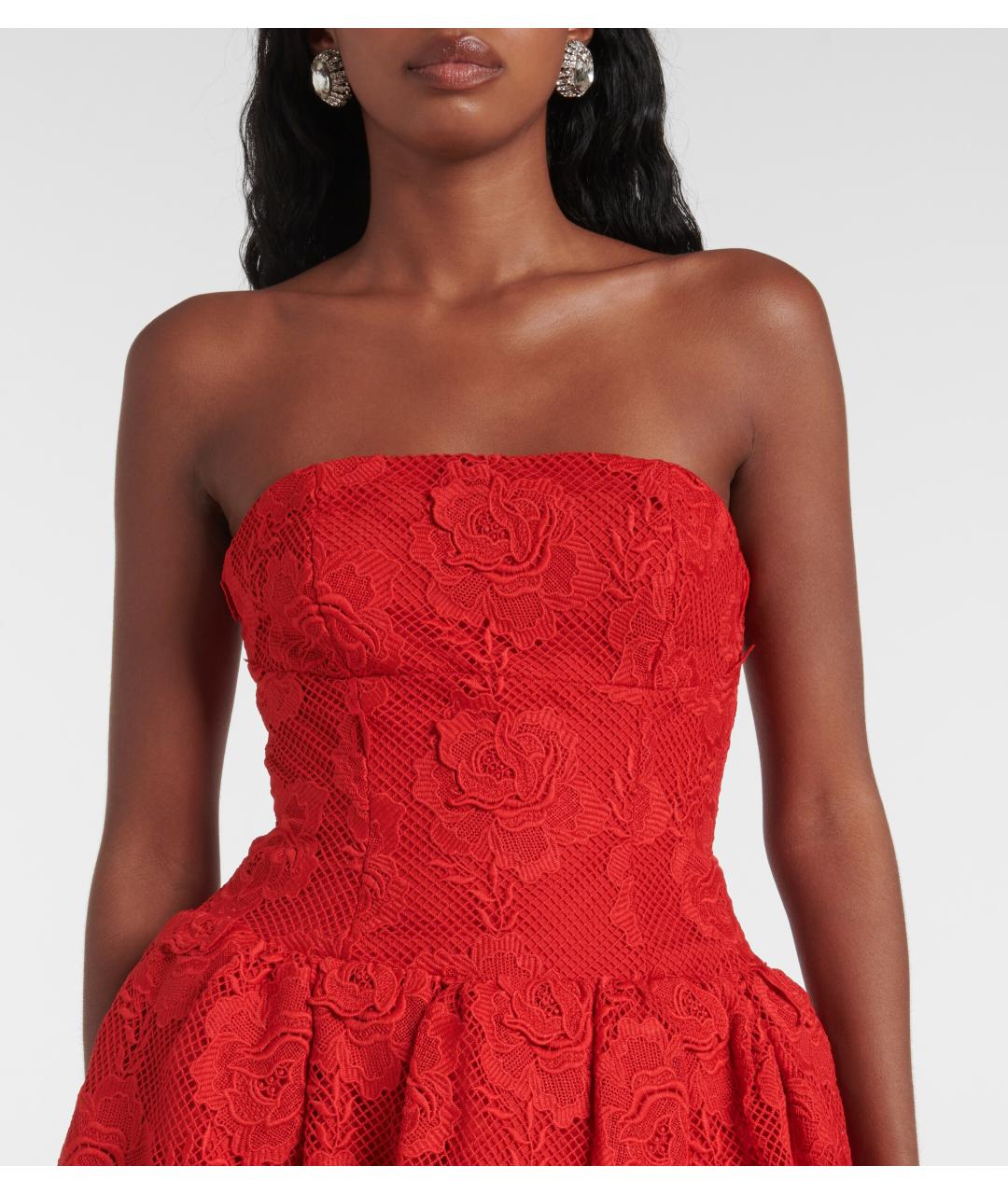 SELF-PORTRAIT Красное коктейльное платье, фото 9