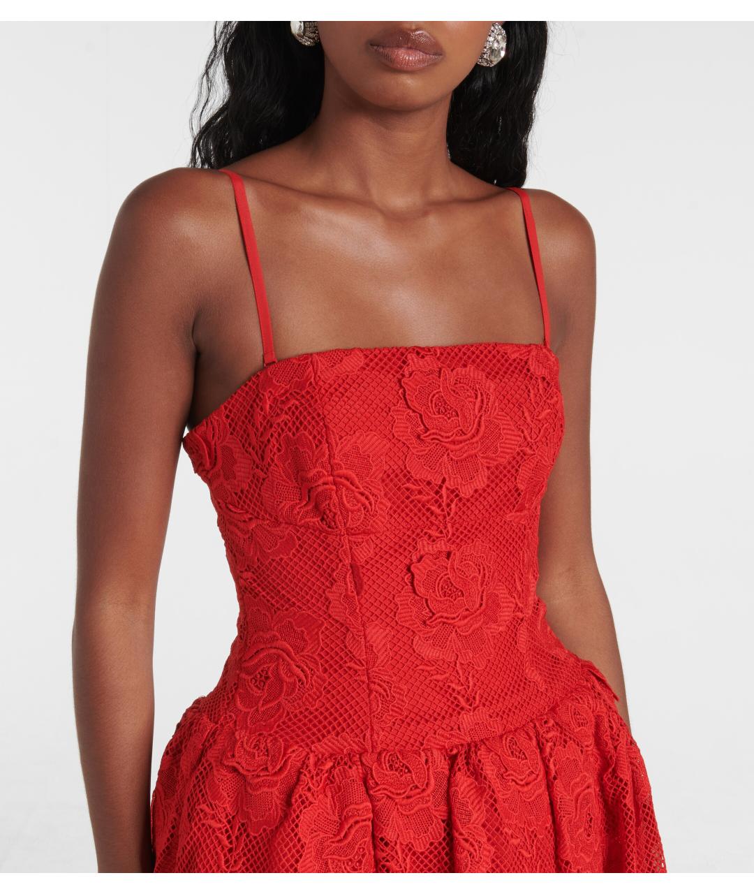 SELF-PORTRAIT Красное коктейльное платье, фото 8