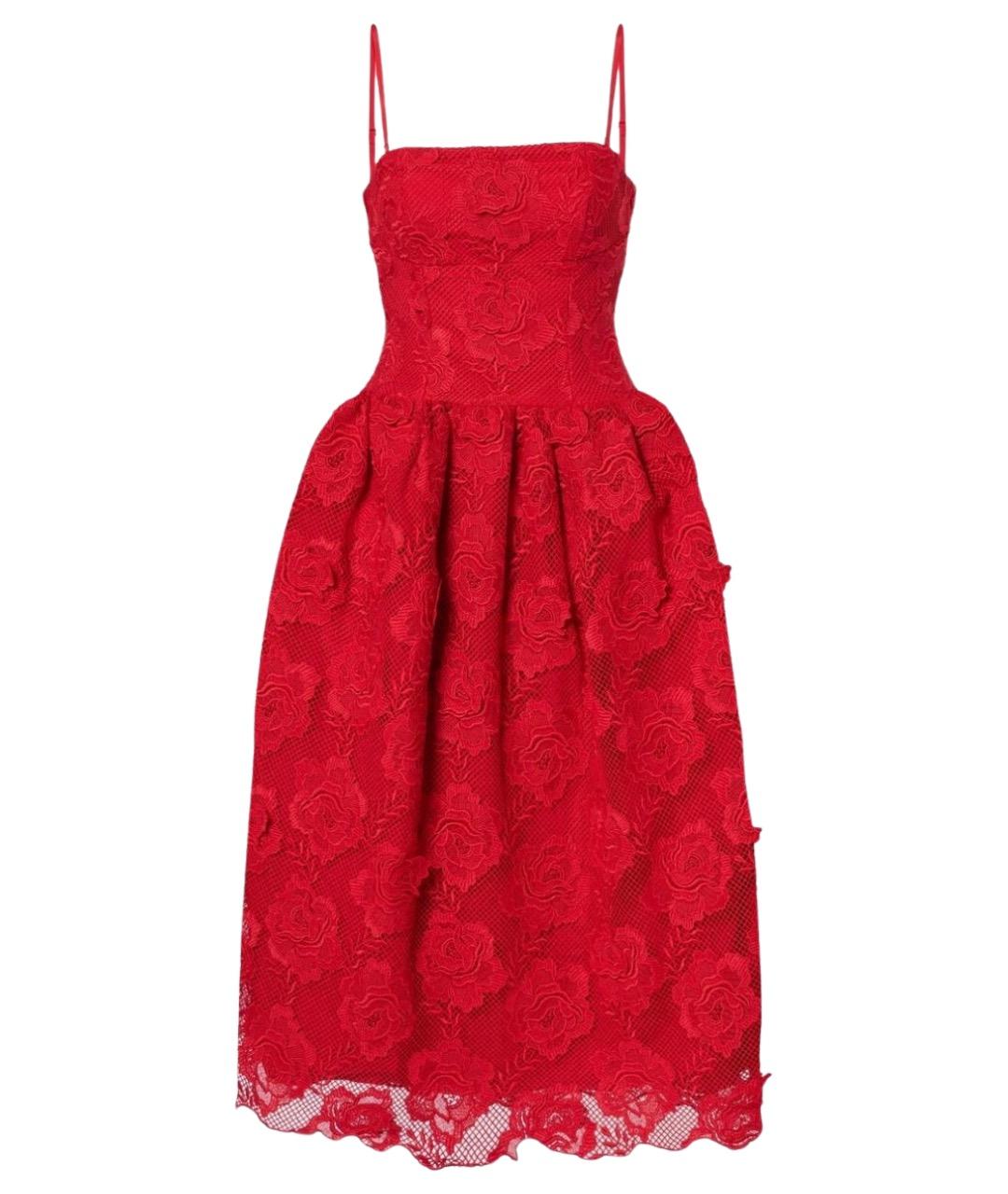 SELF-PORTRAIT Красное коктейльное платье, фото 1