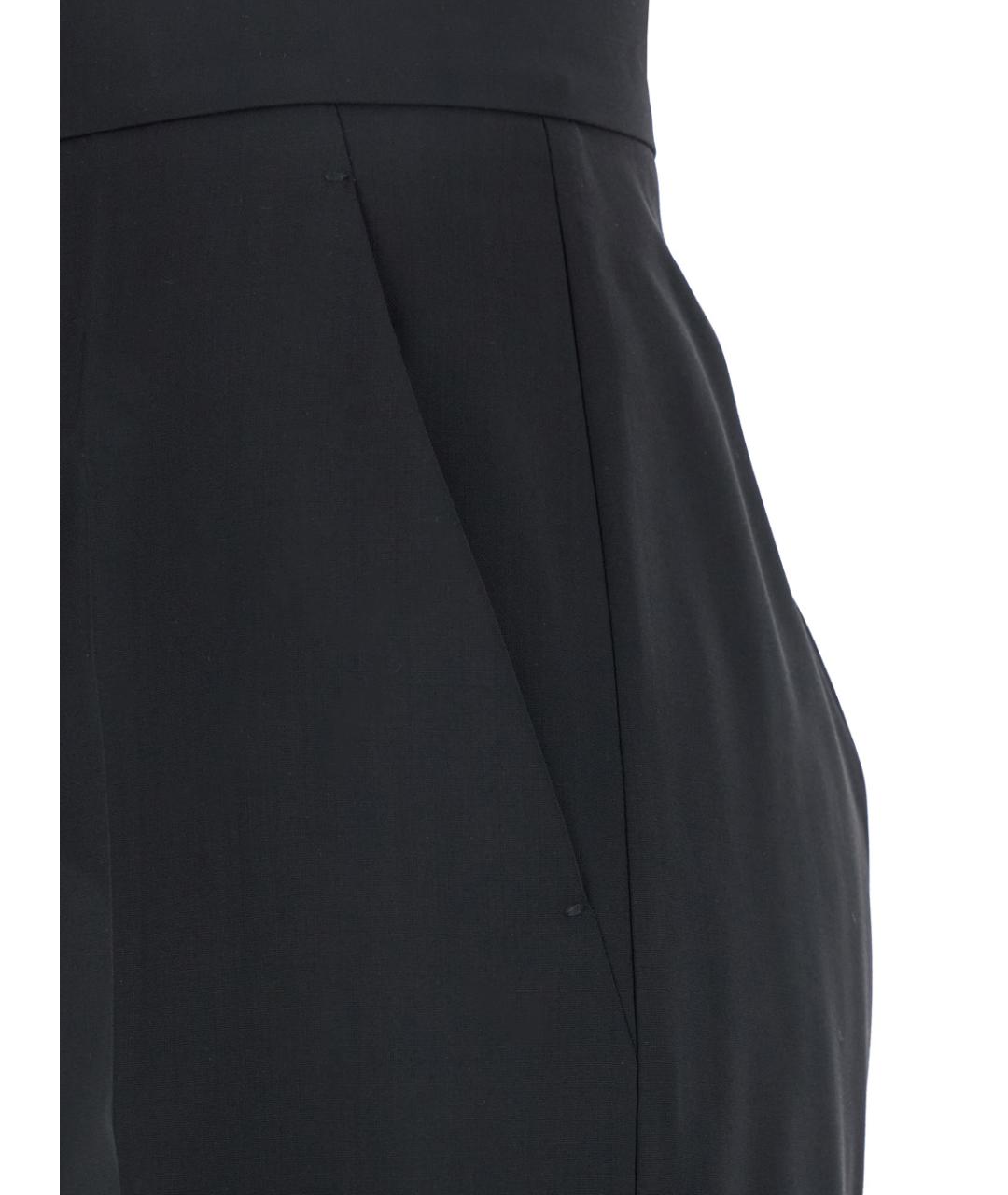 MAX MARA Черные шерстяные прямые брюки, фото 3