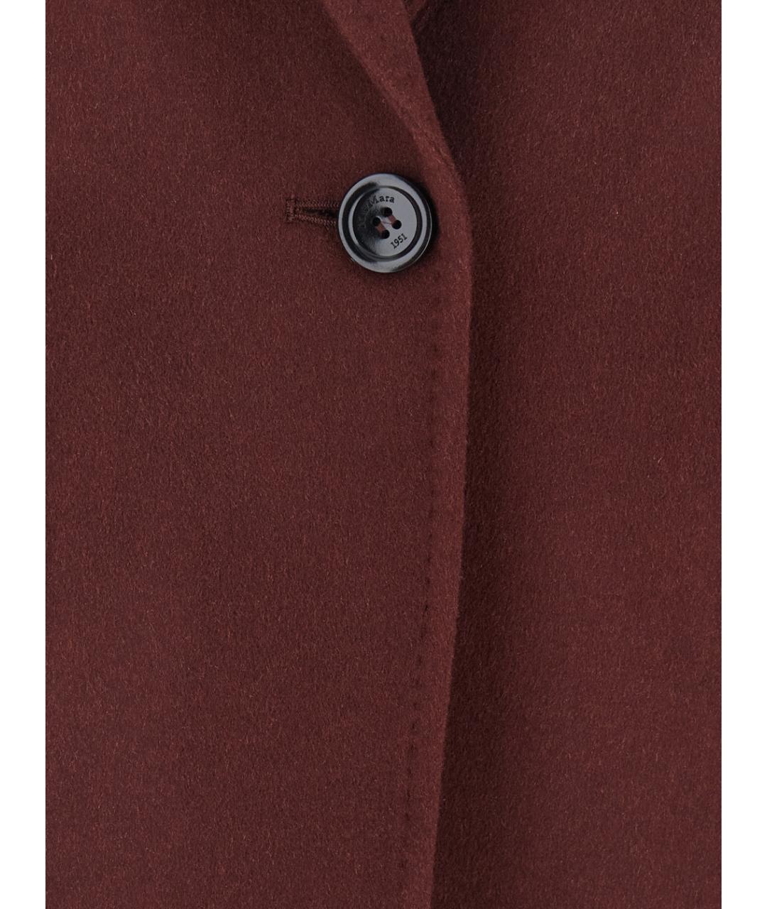 MAX MARA Бордовый шерстяной жакет/пиджак, фото 3