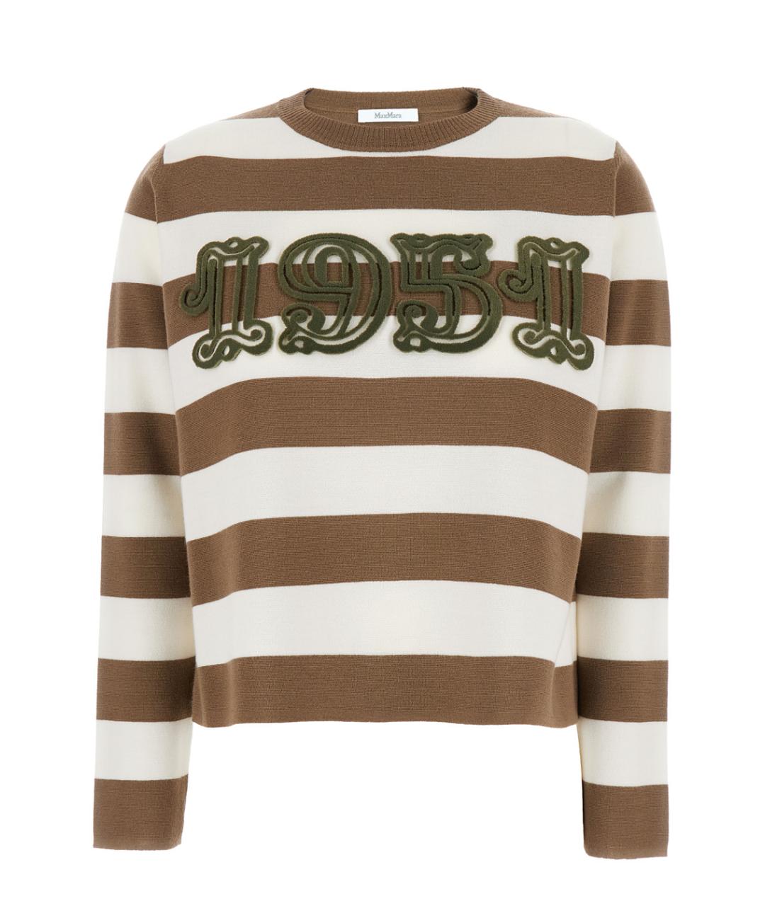 MAX MARA Бежевый шерстяной джемпер / свитер, фото 1