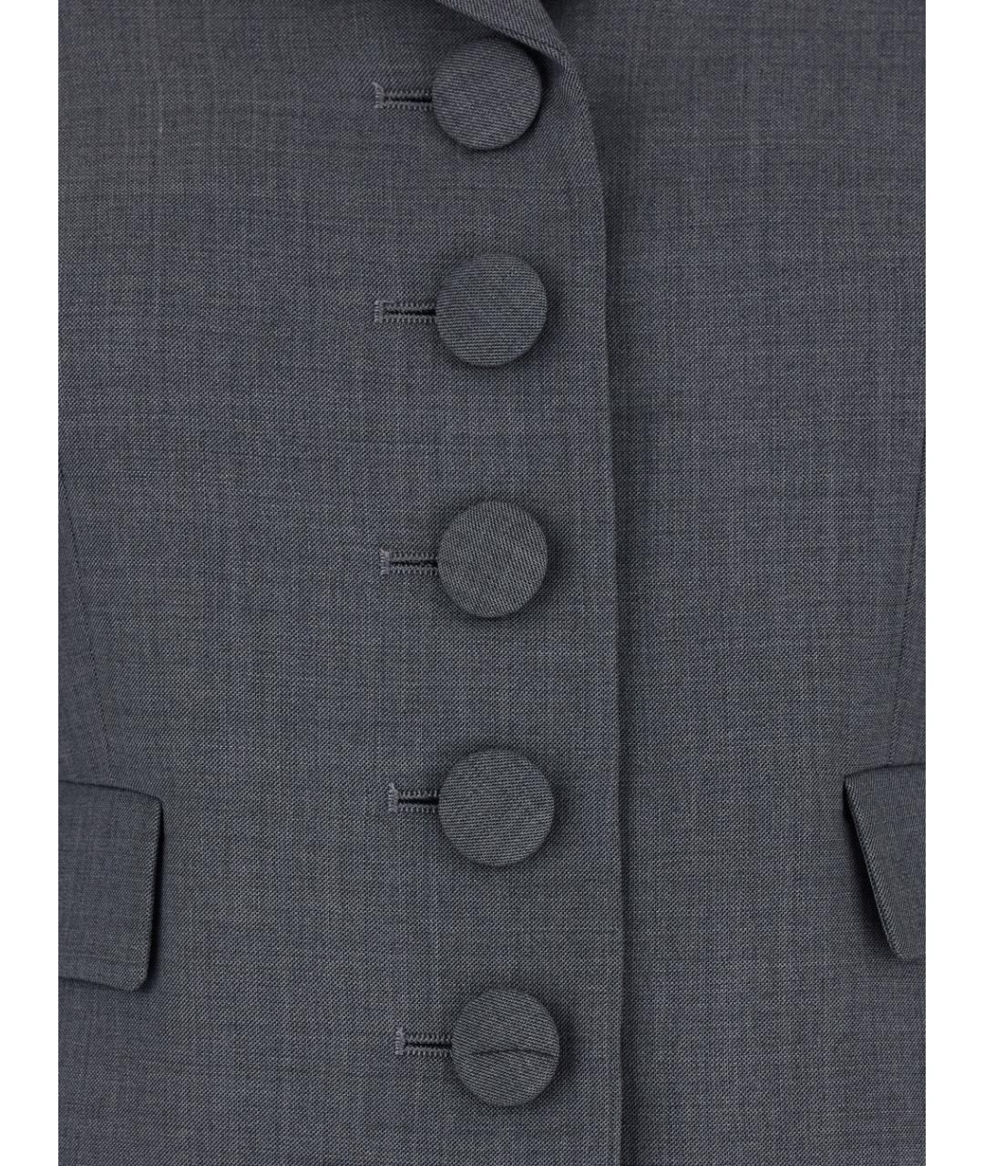 SHUSHU/TONG Серый полиэстеровый жакет/пиджак, фото 3