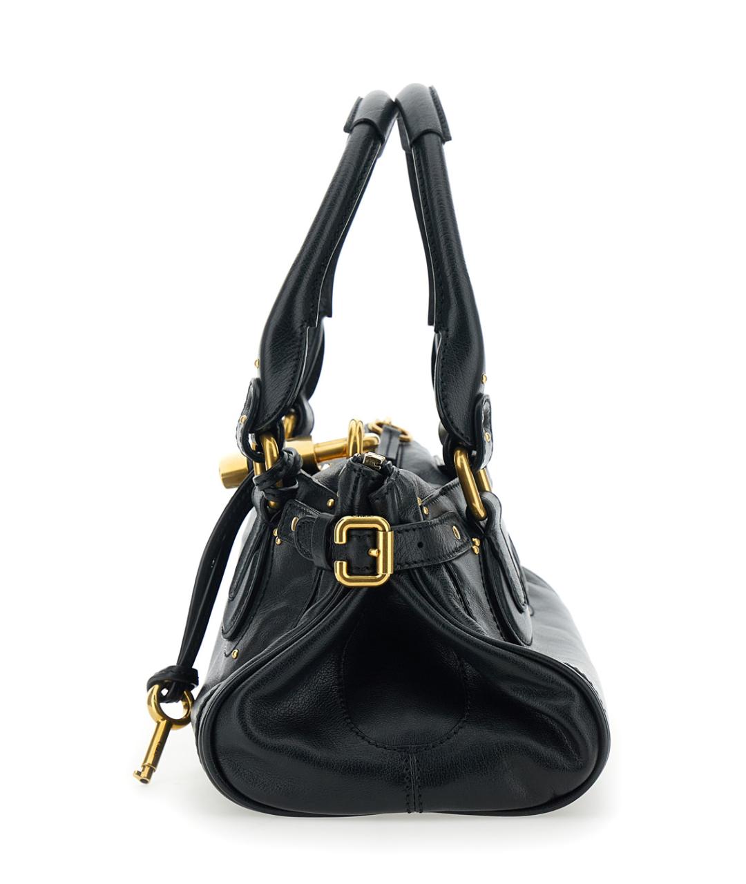 CHLOE Черная кожаная сумка через плечо, фото 3