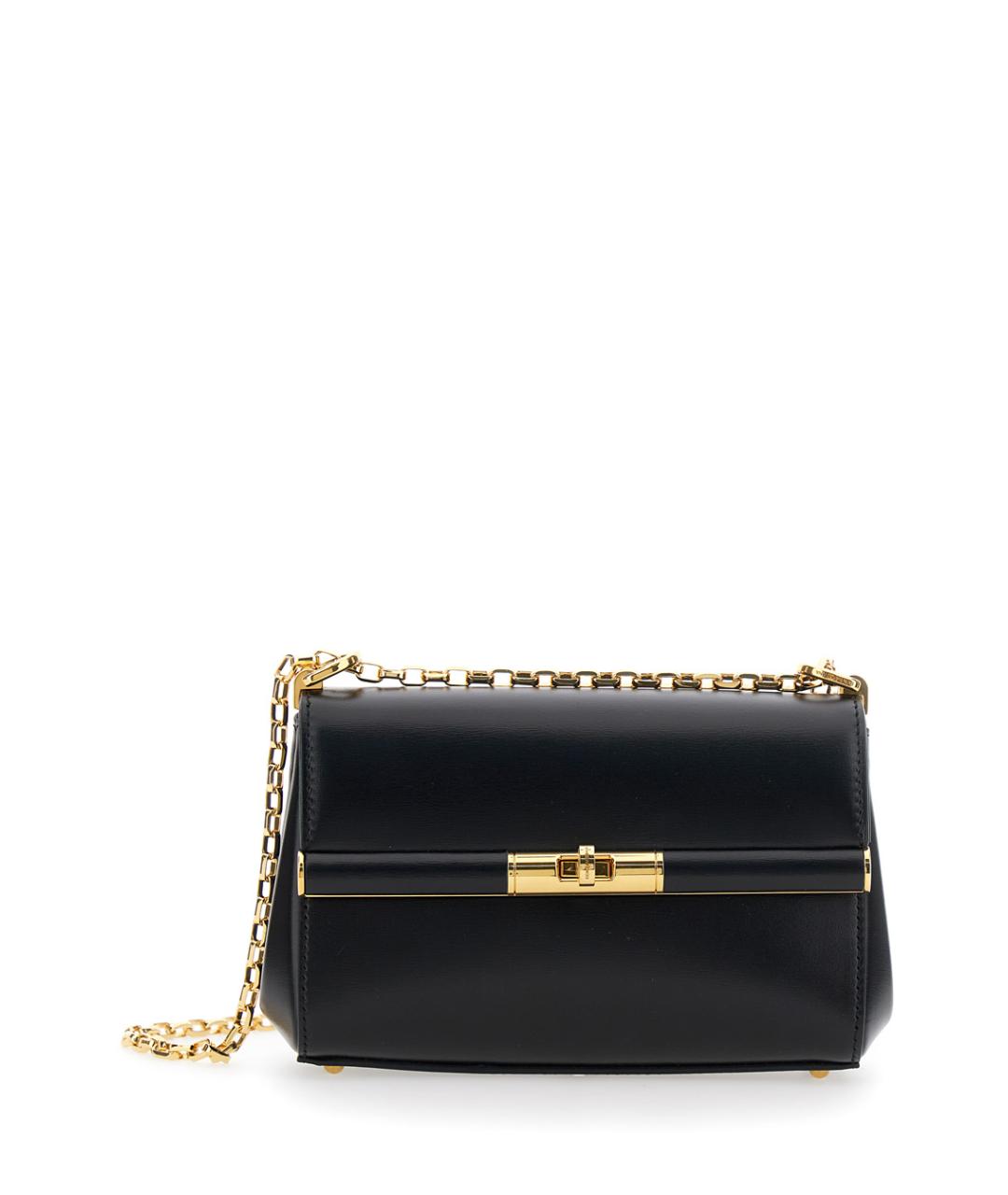 DOLCE&GABBANA Черная кожаная сумка через плечо, фото 1