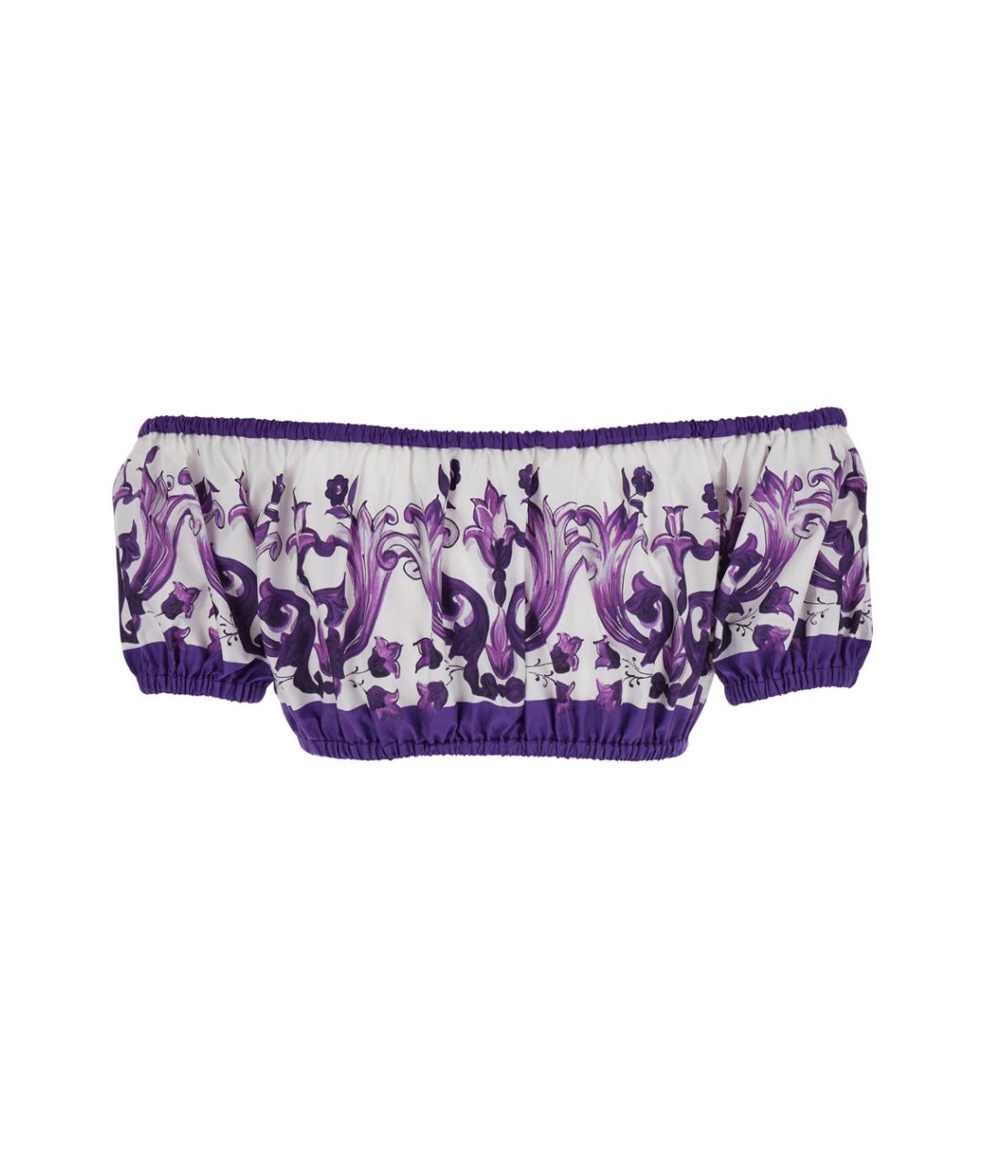 DOLCE&GABBANA Фиолетовая хлопковая блузы, фото 2