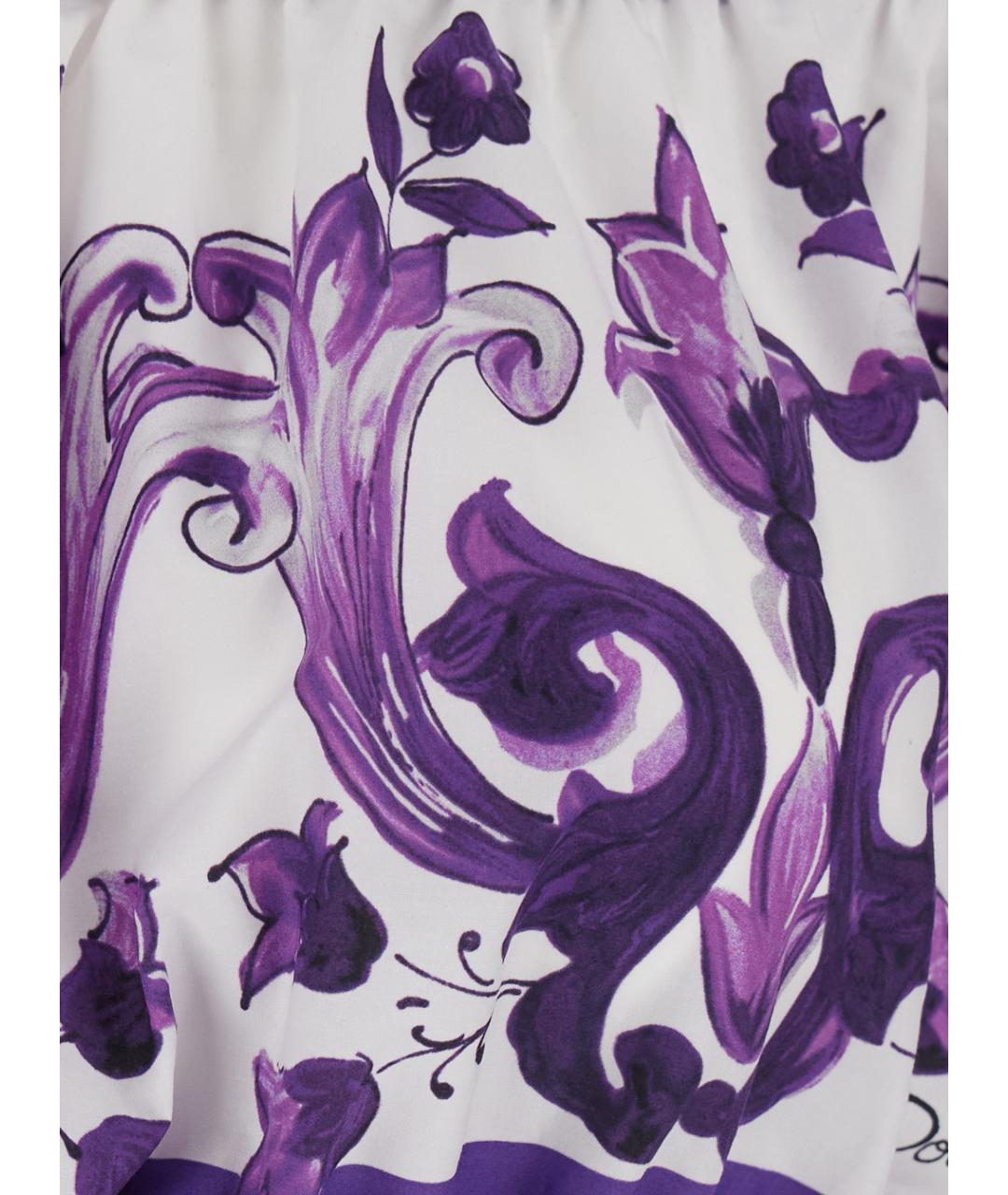 DOLCE&GABBANA Фиолетовая хлопковая блузы, фото 3