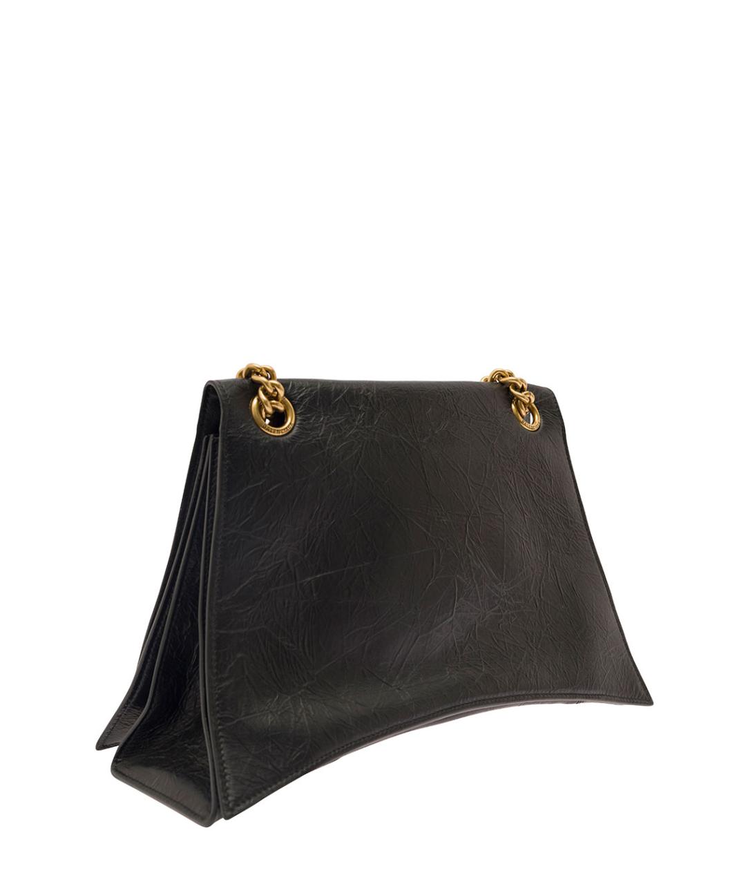 BALENCIAGA Черная кожаная сумка через плечо, фото 2