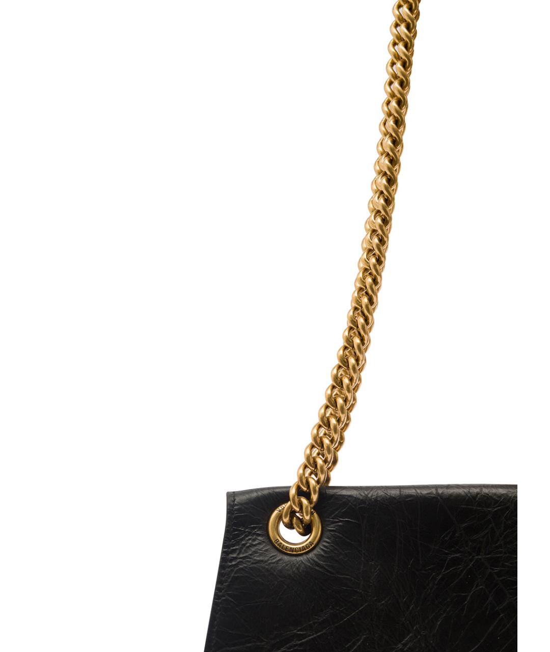 BALENCIAGA Черная кожаная сумка через плечо, фото 3