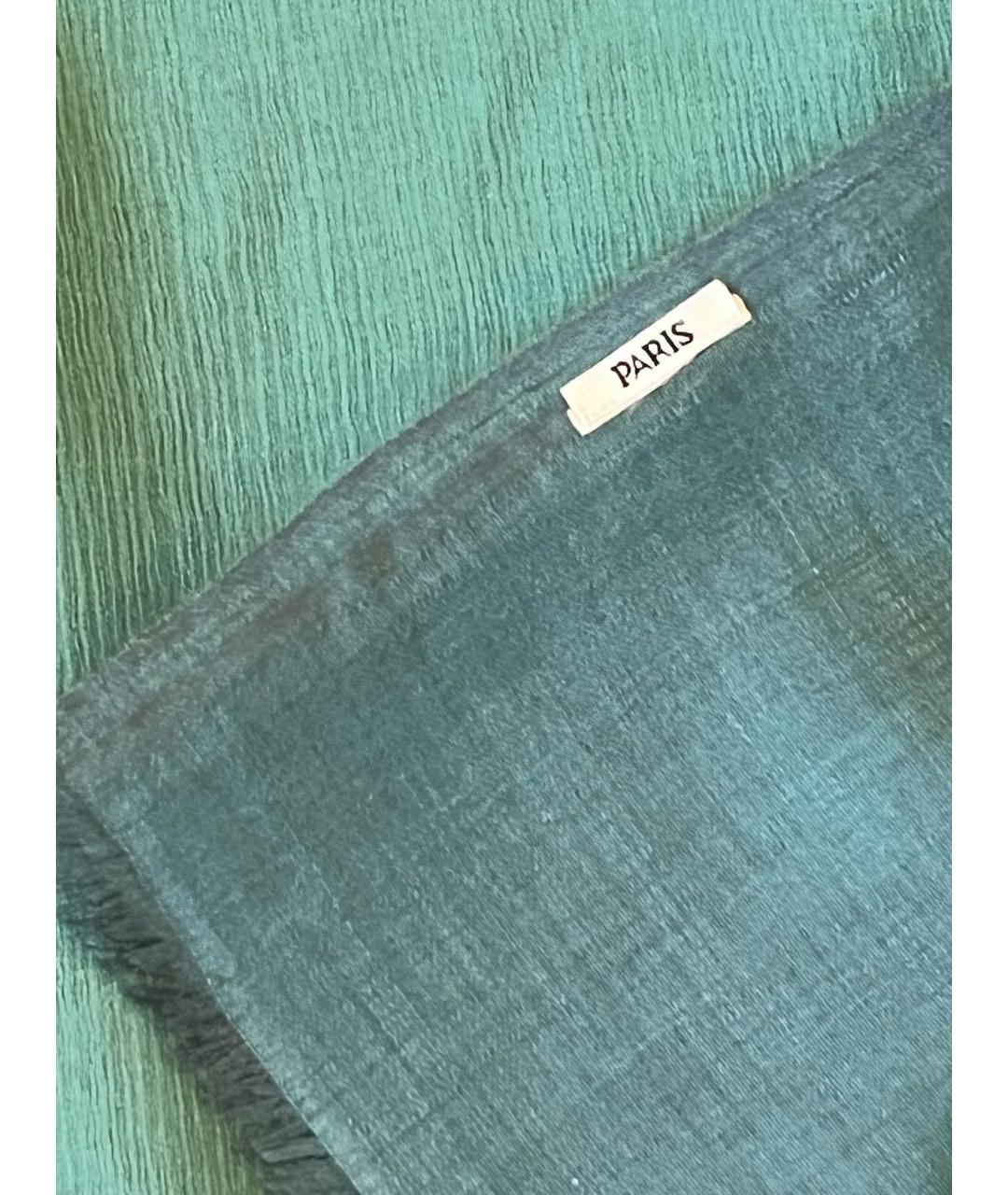 HERMES Бирюзовый шелковый платок, фото 3