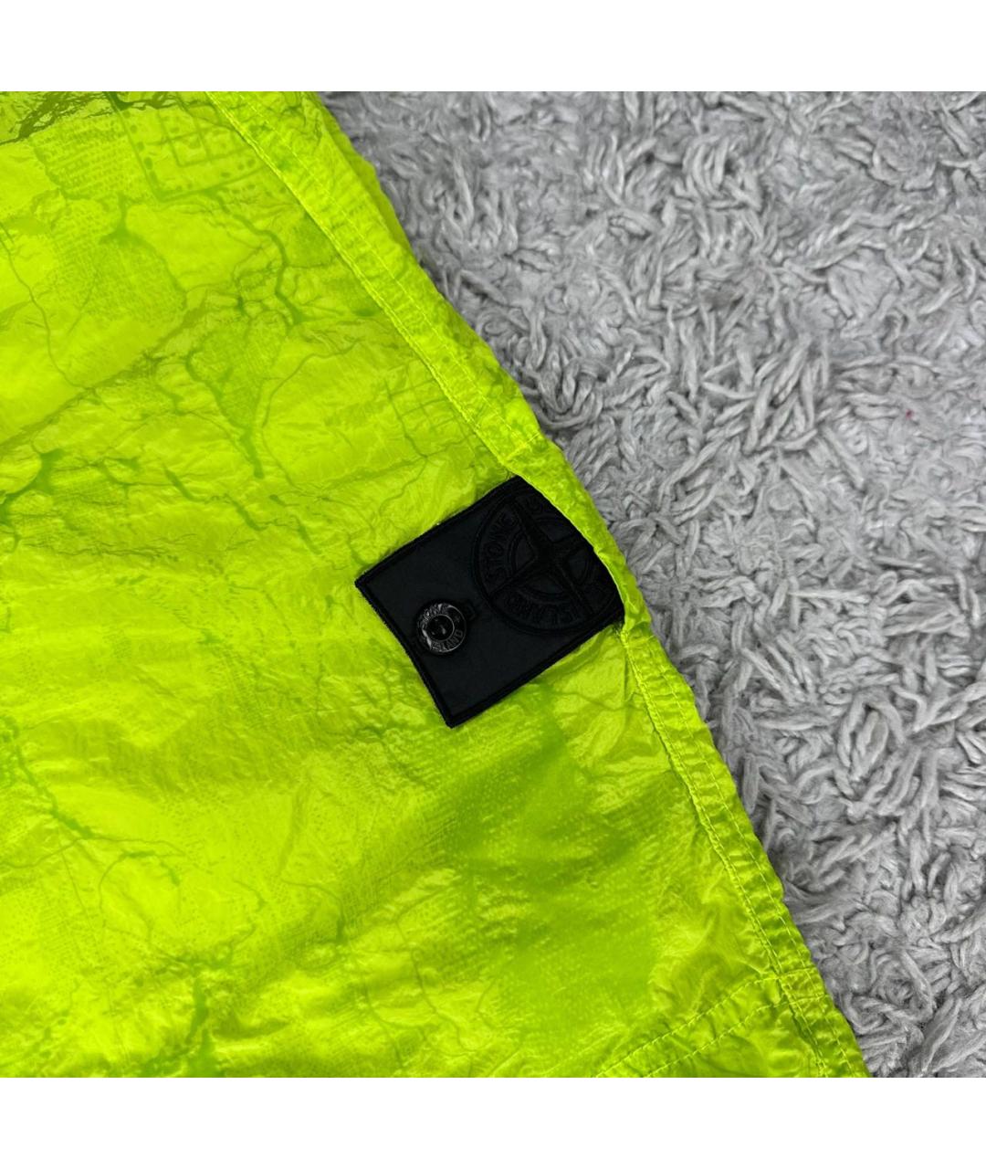 STONE ISLAND SHADOW PROJECT Салатовые полиэстеровые шорты, фото 3