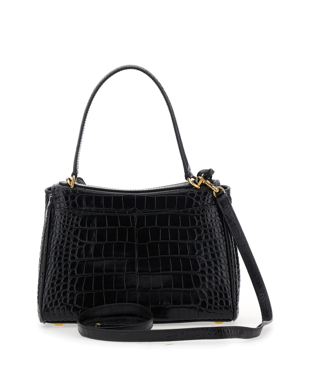 BALENCIAGA Черная кожаная сумка тоут, фото 2