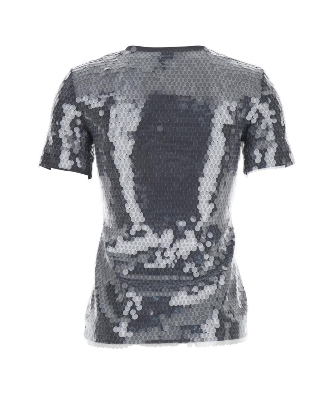 SPORTMAX Серая полиамидовая футболка, фото 2