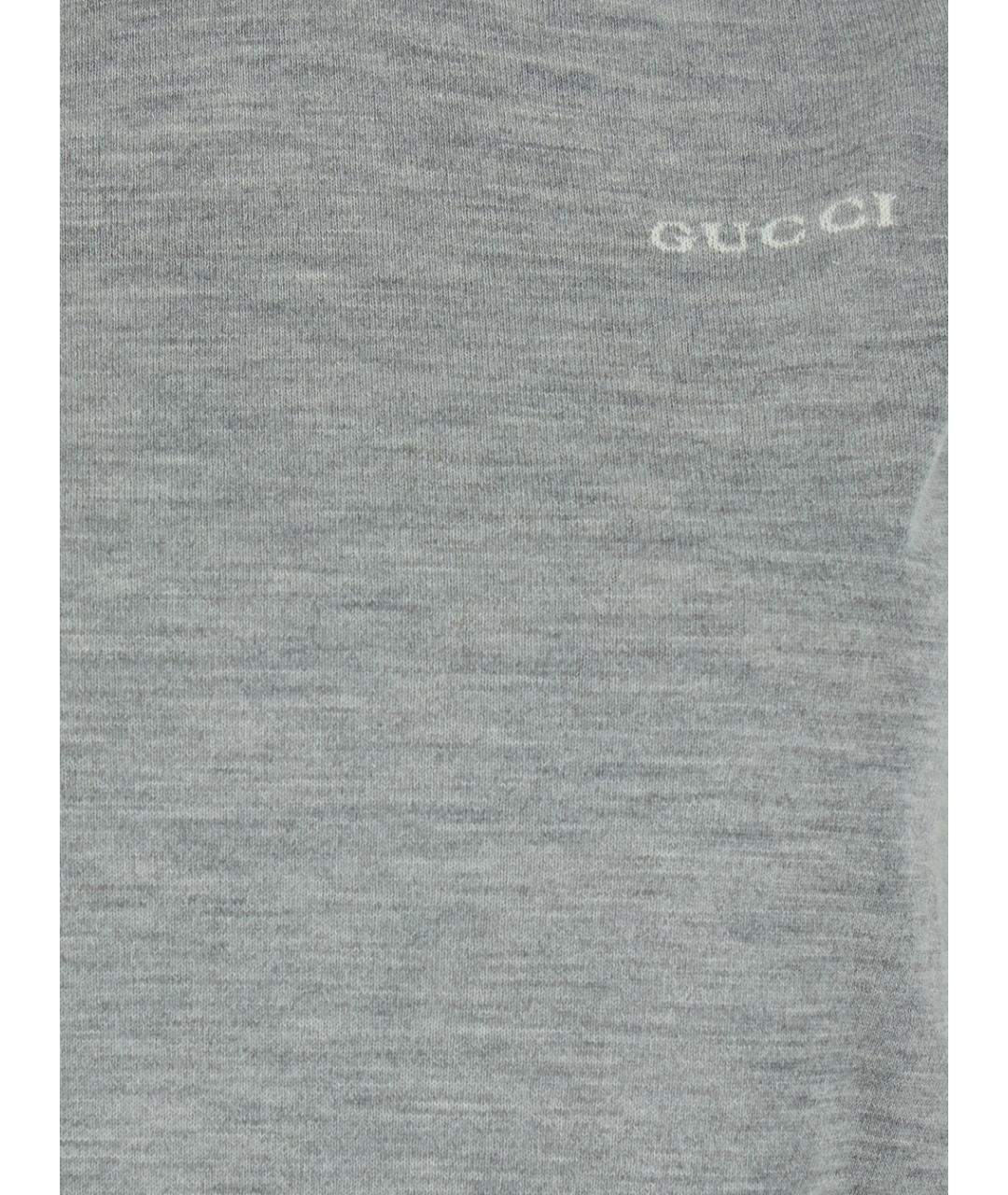 GUCCI Серый кашемировый джемпер / свитер, фото 3