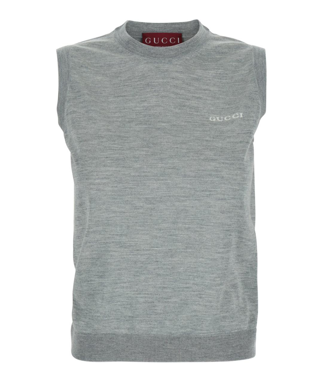 GUCCI Серый кашемировый джемпер / свитер, фото 1