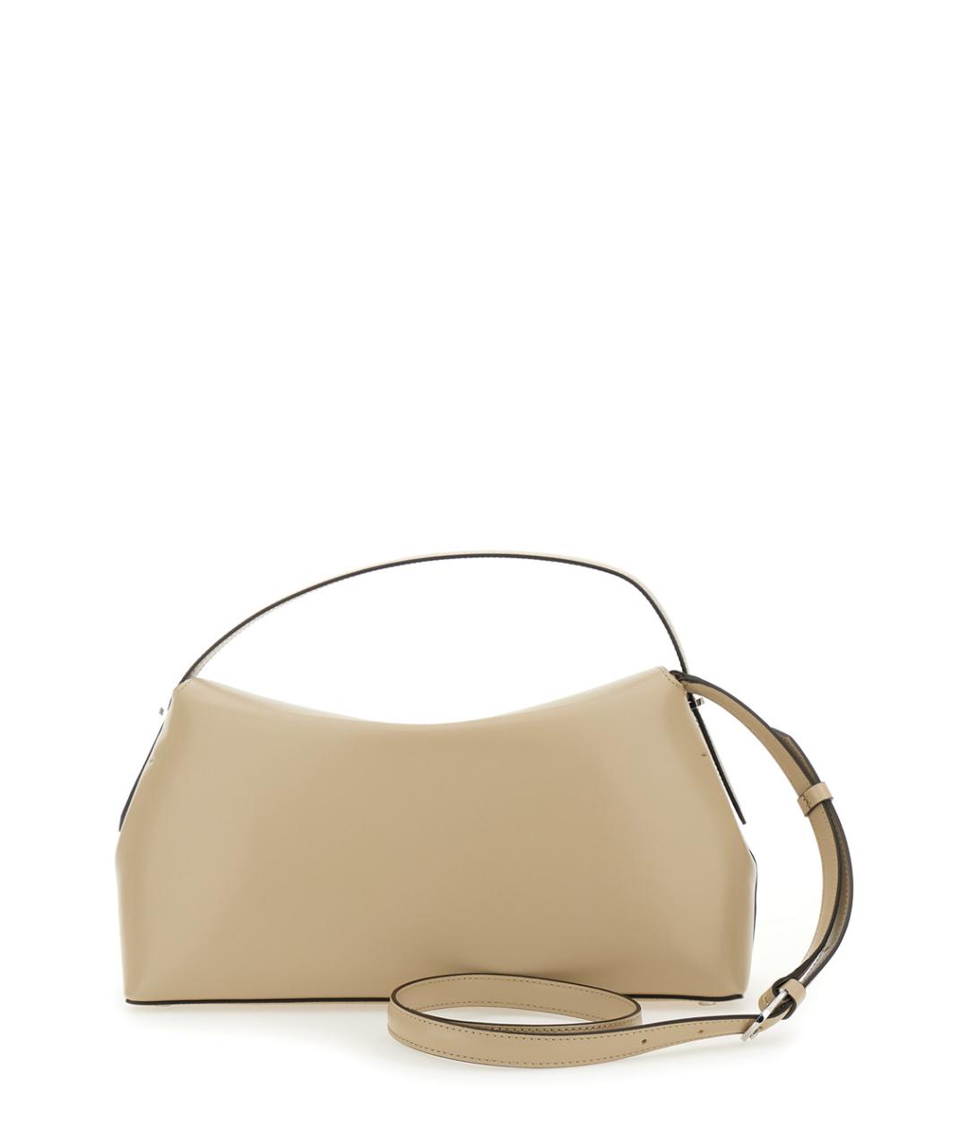 TOTEME Бежевая кожаная сумка с короткими ручками, фото 2