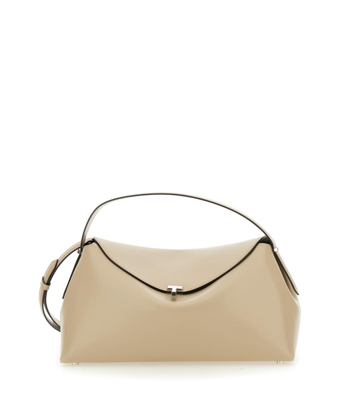 TOTEME Бежевая кожаная сумка с короткими ручками, фото 1