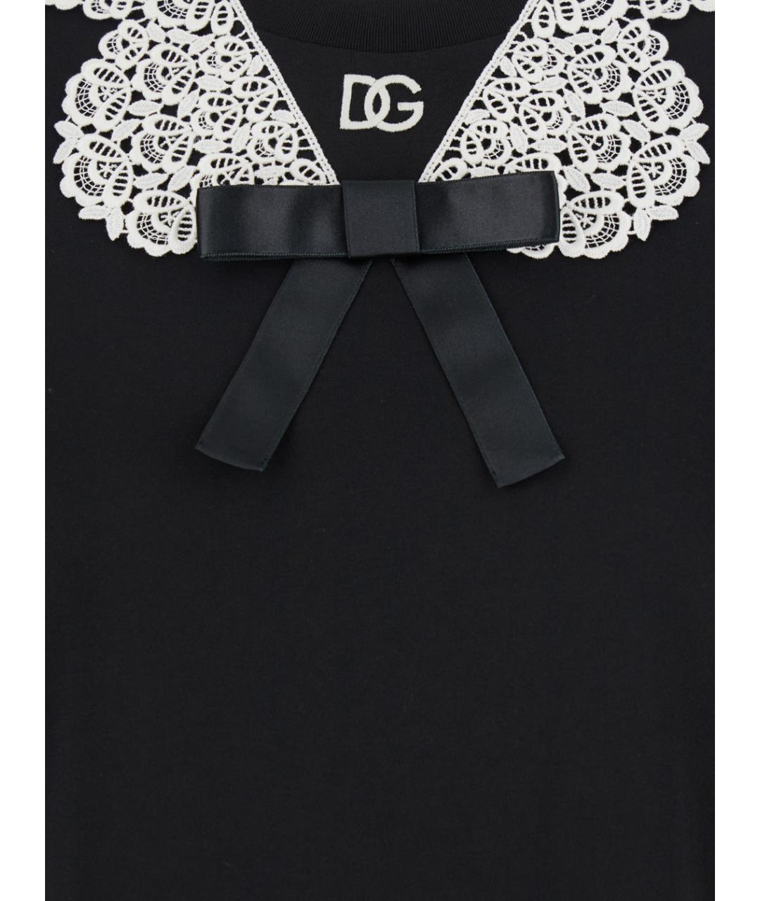 DOLCE&GABBANA Черная хлопковая футболка, фото 3