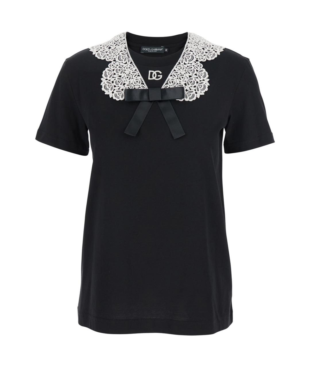 DOLCE&GABBANA Черная хлопковая футболка, фото 1