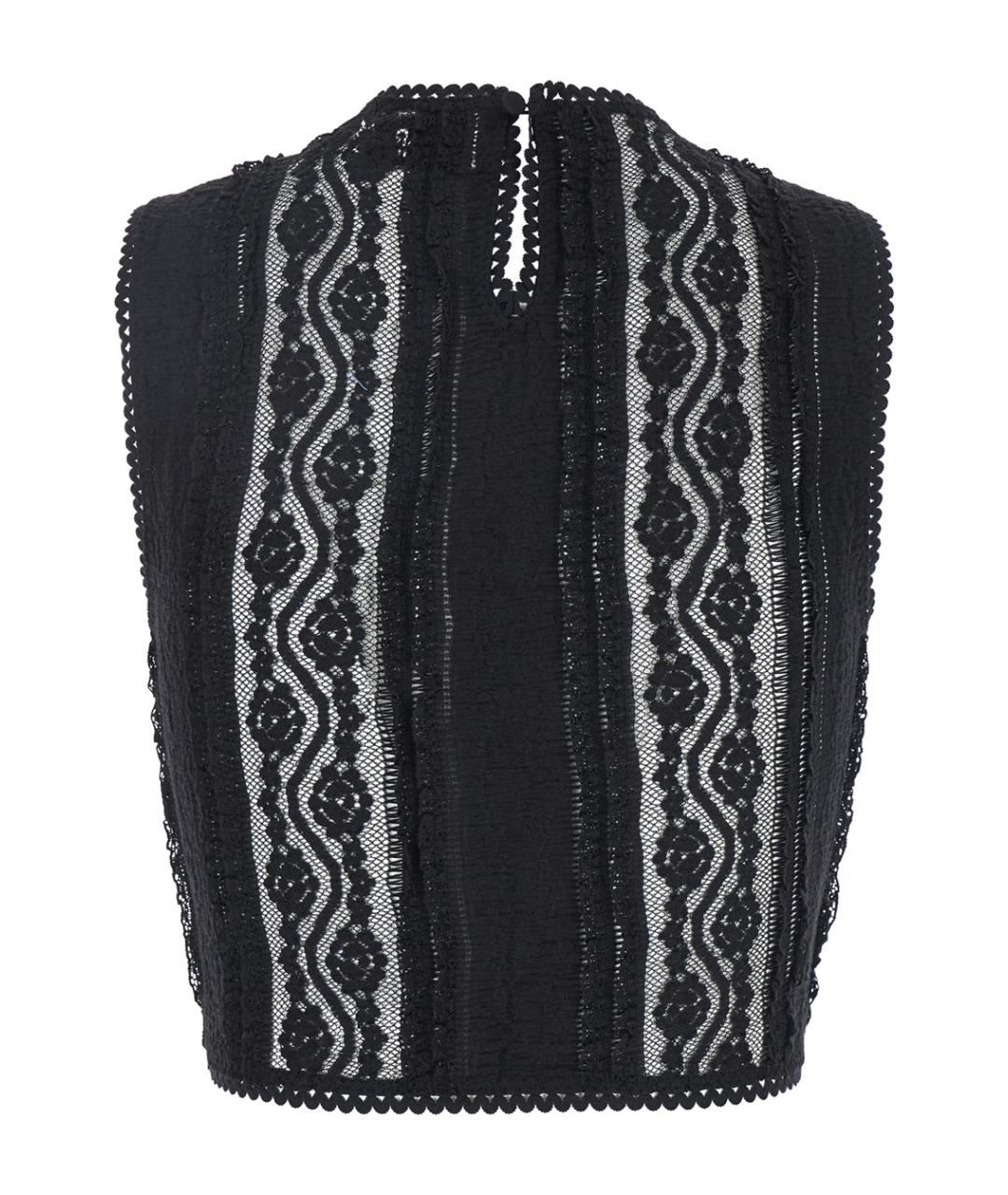 CHARO RUIZ Черная хлопковая блузы, фото 2