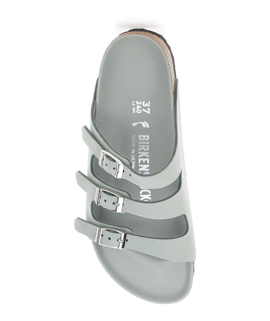 BIRKENSTOCK Зеленые кожаные сандалии, фото 3