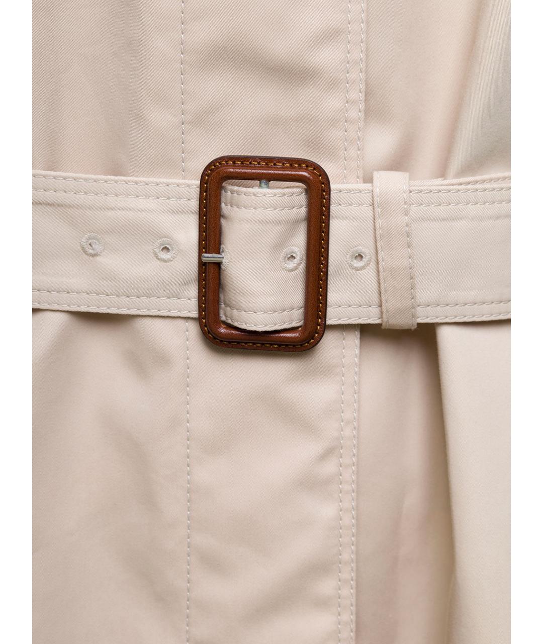 GUCCI Бежевый хлопковый тренч/плащ, фото 3