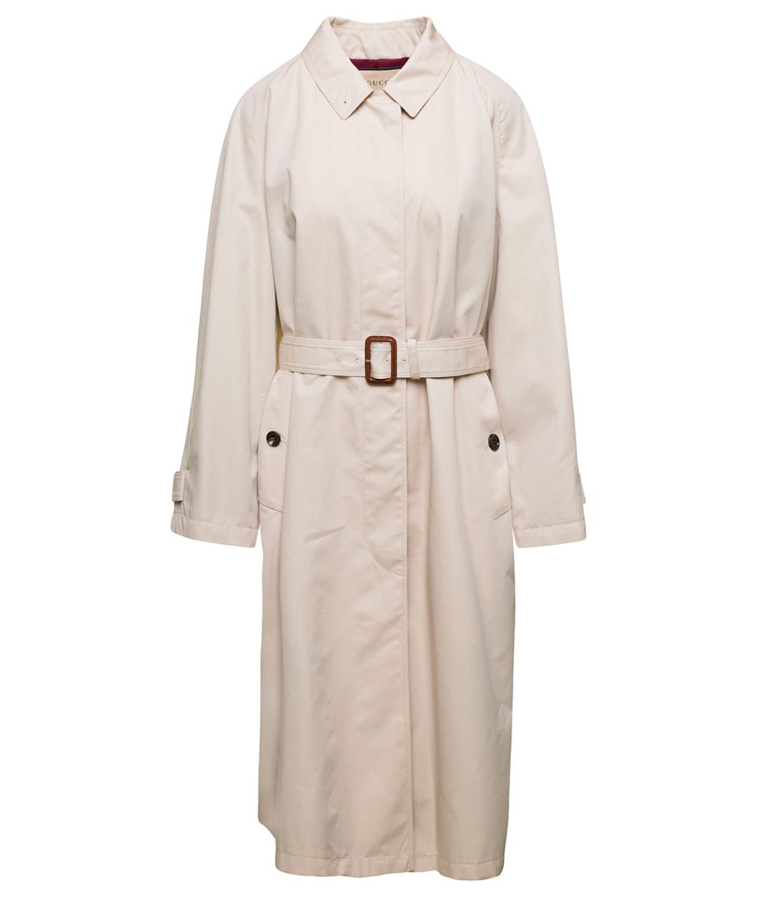 GUCCI Бежевый хлопковый тренч/плащ, фото 1