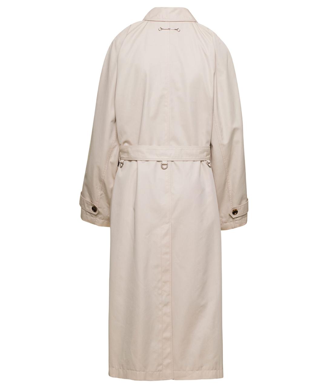 GUCCI Бежевый хлопковый тренч/плащ, фото 2