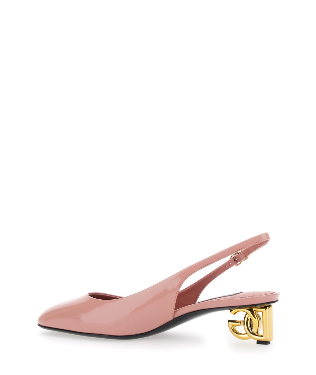 DOLCE&GABBANA Розовые кожаные туфли, фото 3