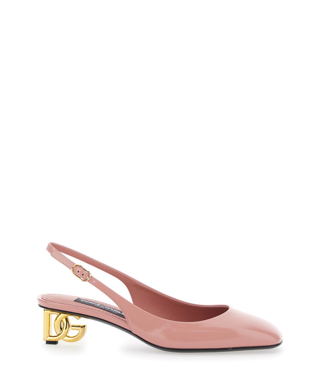 DOLCE&GABBANA Розовые кожаные туфли, фото 1