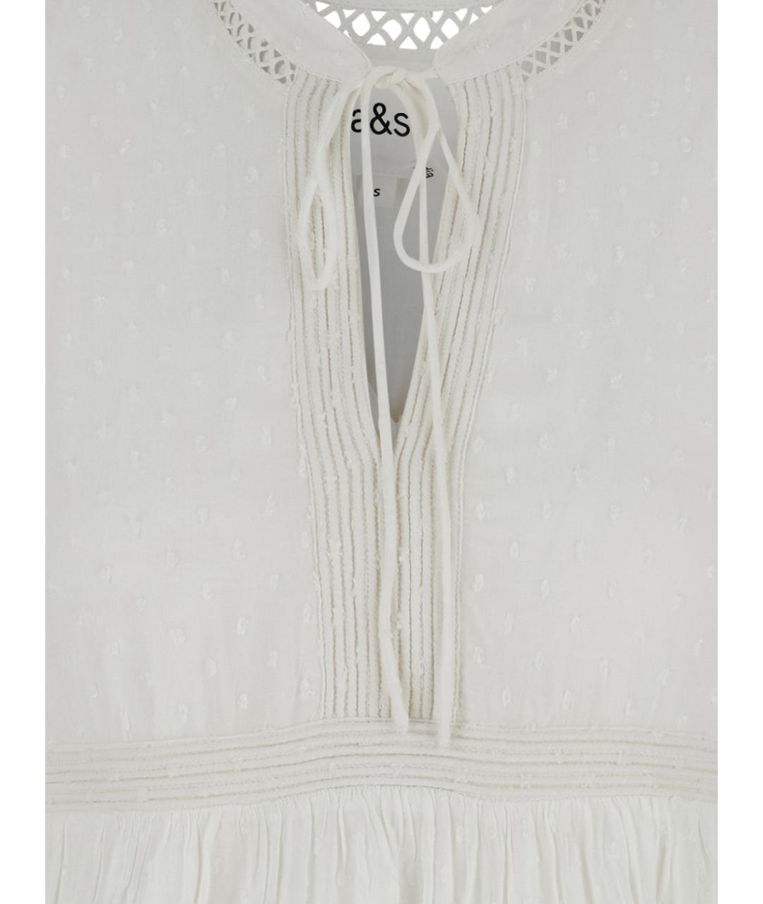 BA&SH Белое хлопковое повседневное платье, фото 3