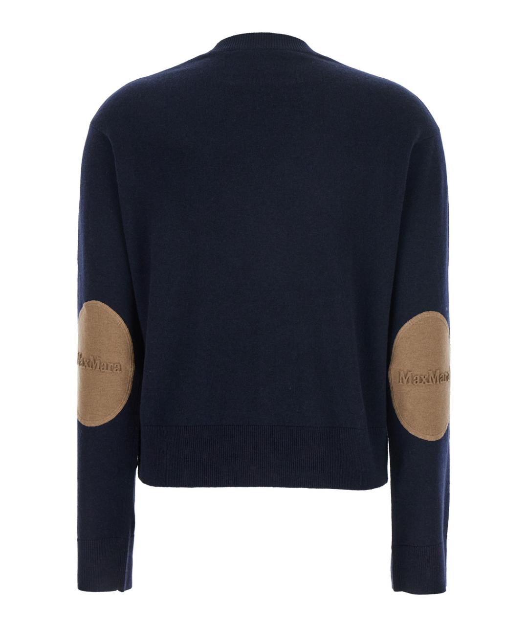 'S MAX MARA Синий шерстяной джемпер / свитер, фото 2