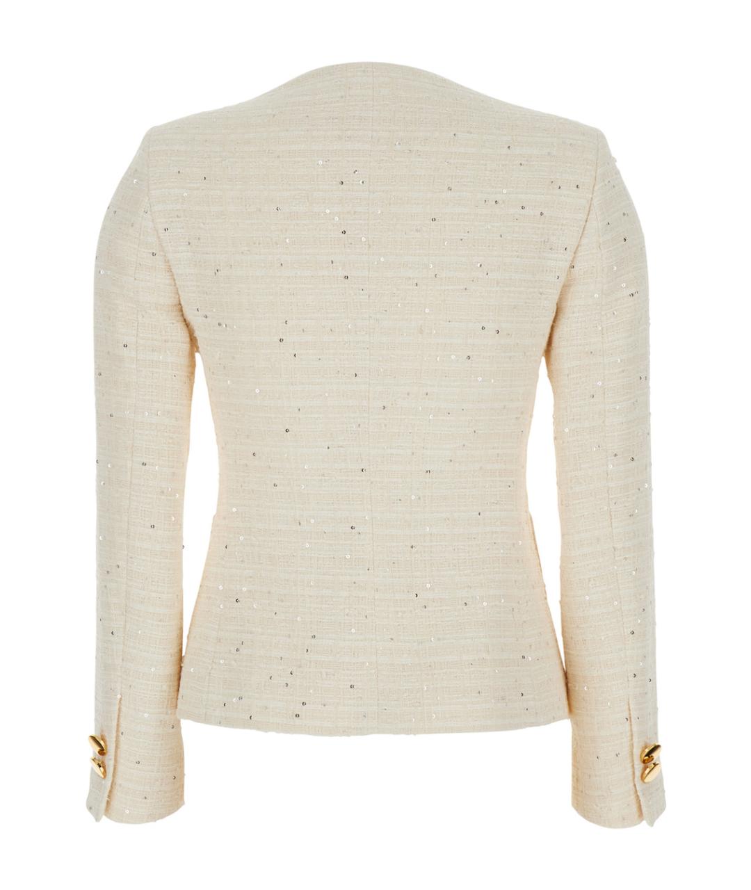 TAGLIATORE Белый хлопковый жакет/пиджак, фото 2