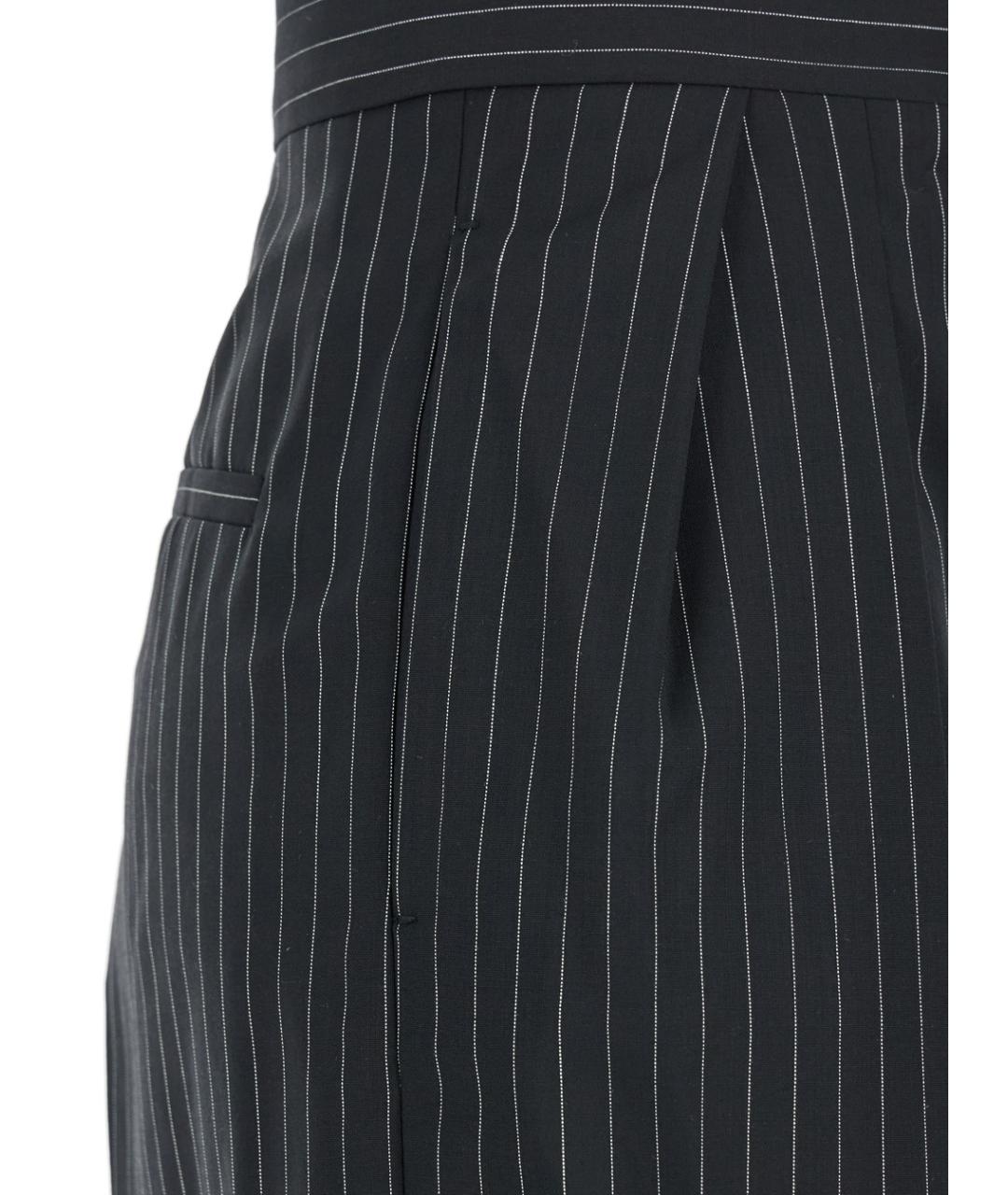 MAX MARA Черные шерстяные прямые брюки, фото 3