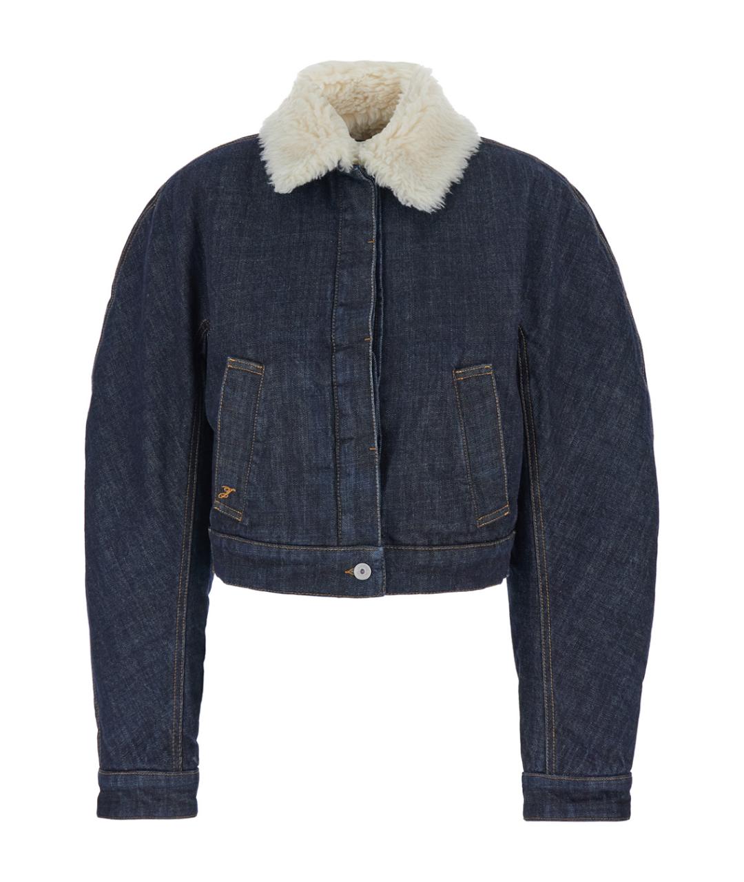 JACQUEMUS Синяя хлопковая дубленка, фото 1