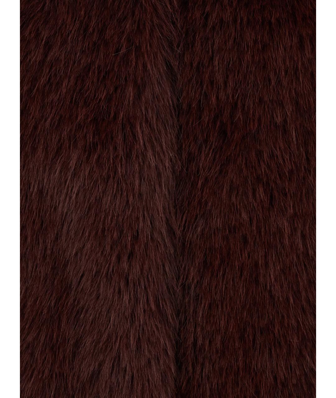 B&B COUTURE Бордовый меховой жилет, фото 3