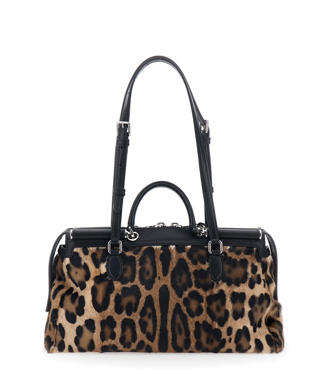 DOLCE&GABBANA Коричневая кожаная сумка с короткими ручками, фото 2