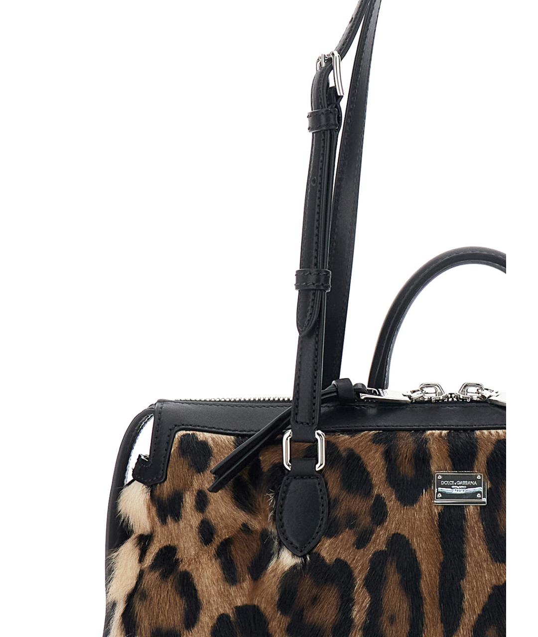 DOLCE&GABBANA Коричневая кожаная сумка с короткими ручками, фото 3