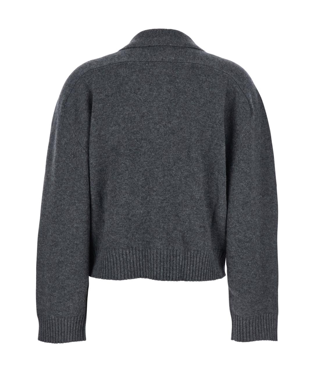 LOULOU STUDIO Серый кашемировый джемпер / свитер, фото 2