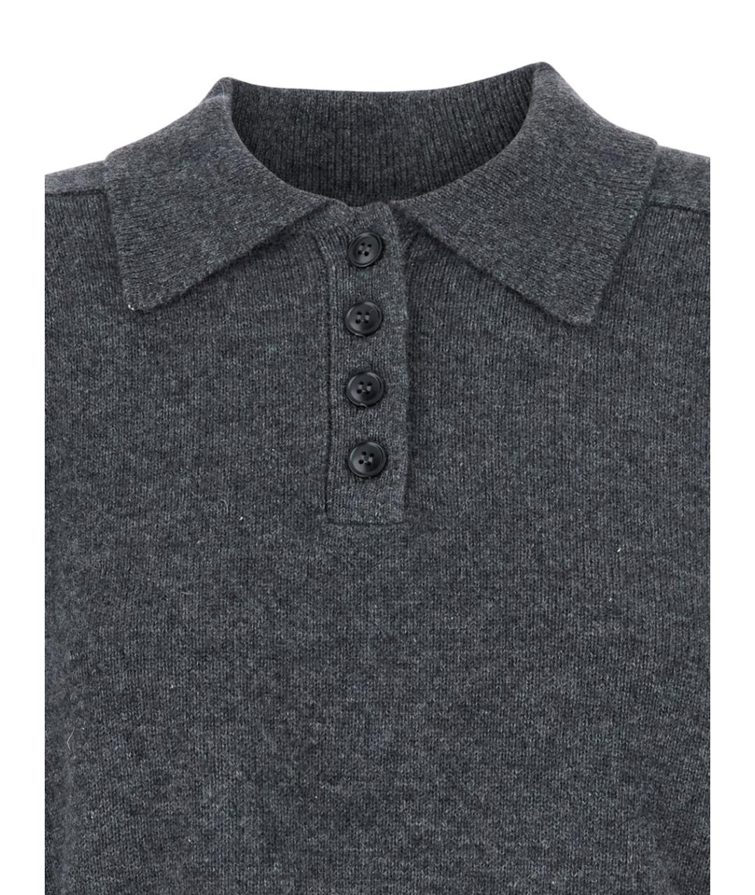 LOULOU STUDIO Серый кашемировый джемпер / свитер, фото 3