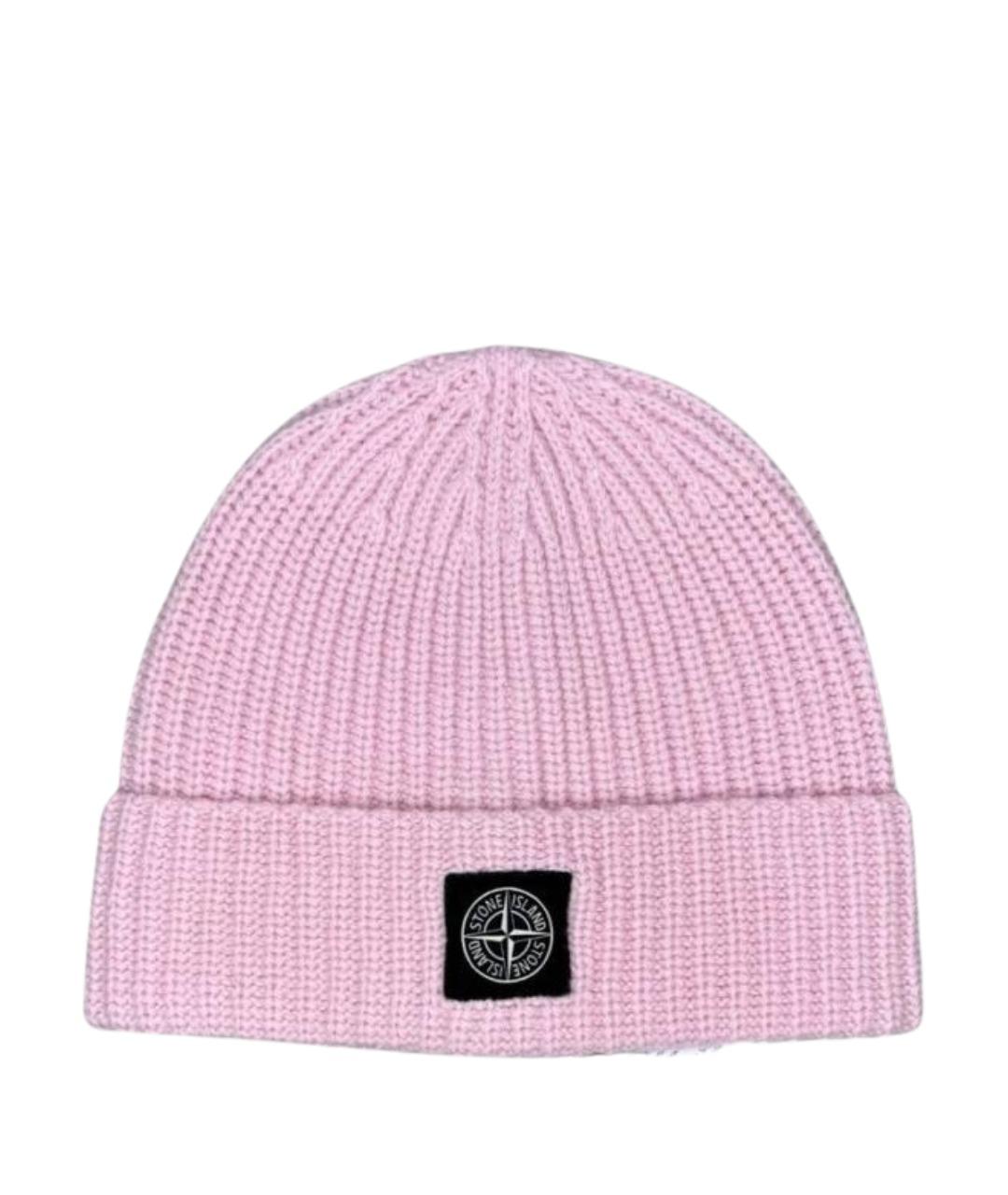 STONE ISLAND Розовая шерстяная шапка, фото 1