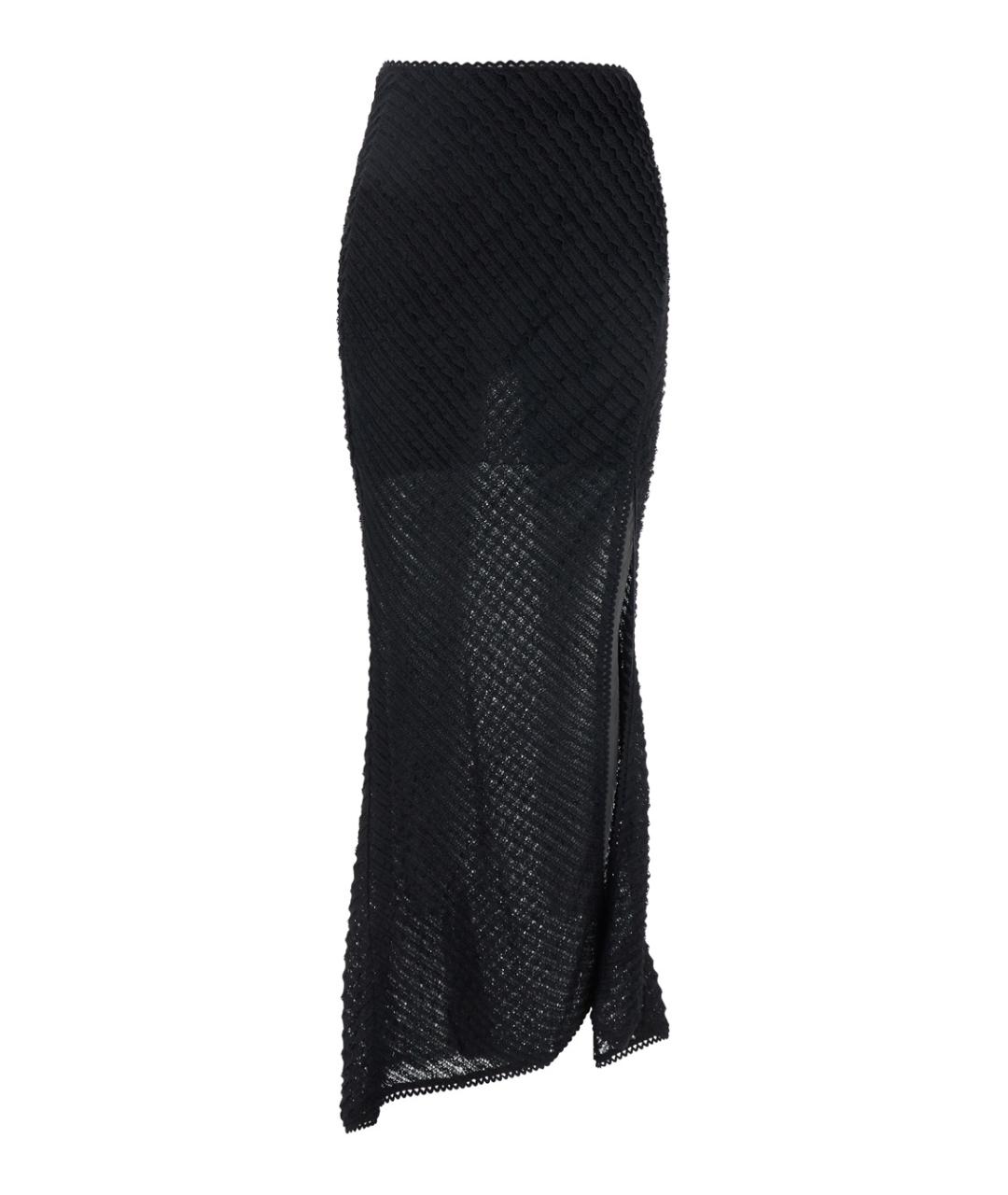 CHARO RUIZ Черная полиэстеровая юбка макси, фото 1