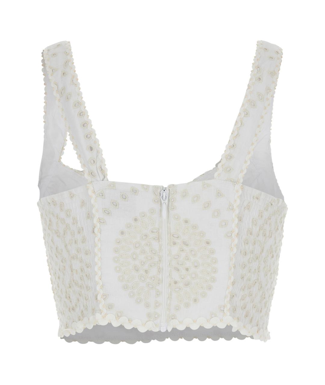 CHARO RUIZ Белая хлопковая майка, фото 2