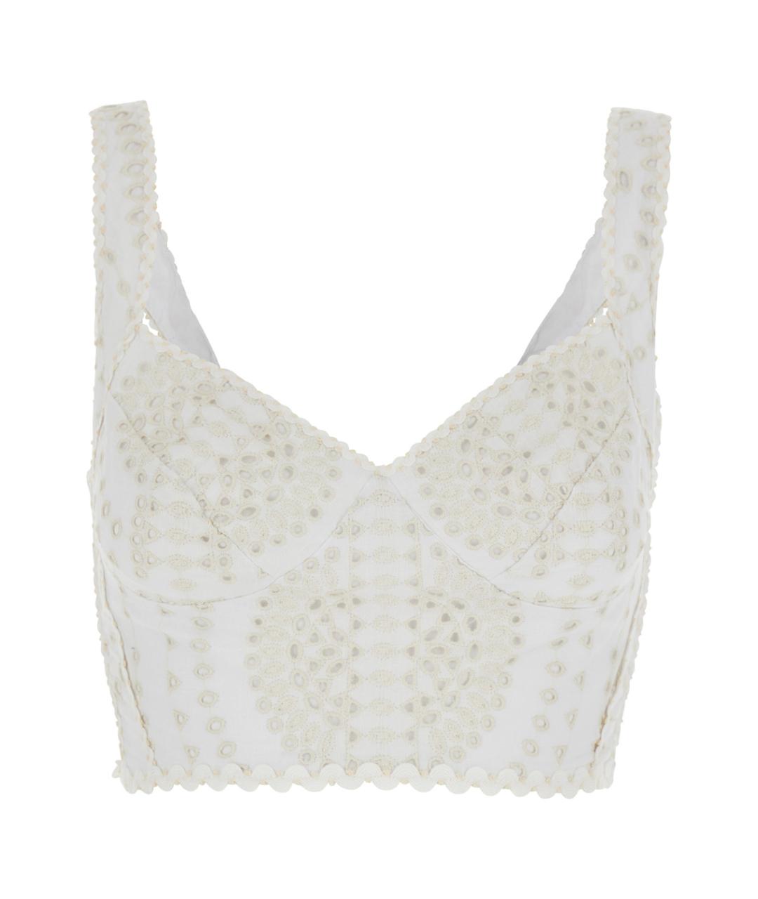 CHARO RUIZ Белая хлопковая майка, фото 1