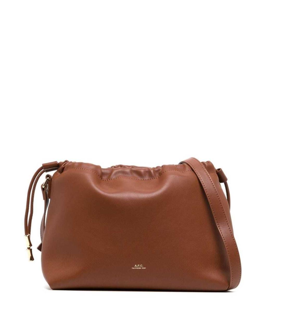 A.P.C. Коричневая сумка через плечо из искусственной кожи, фото 1