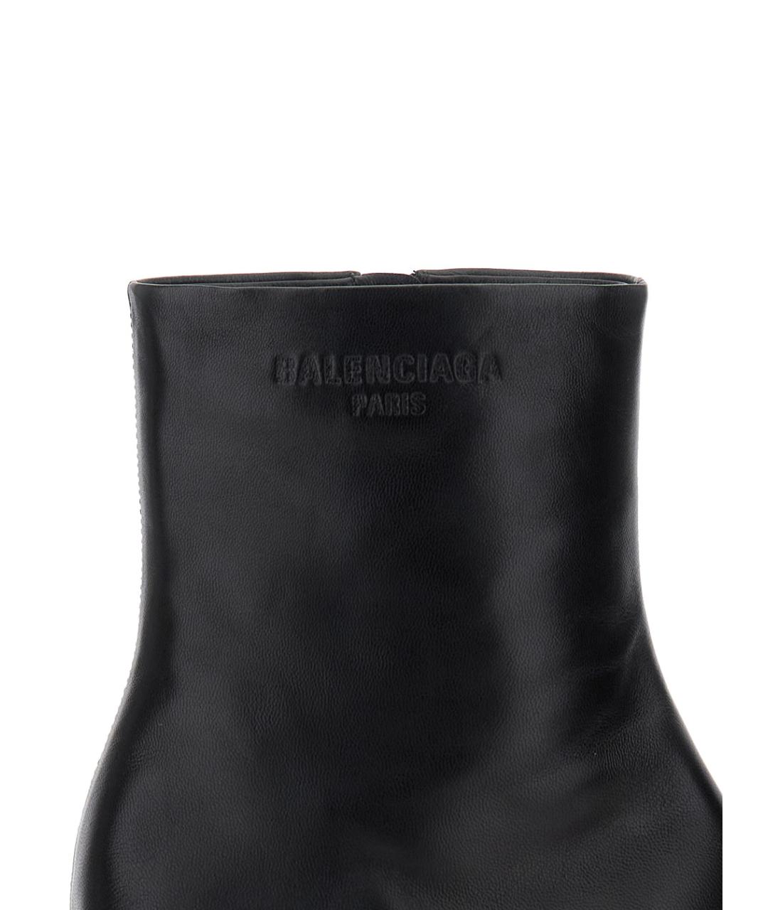 BALENCIAGA Черные кожаные ботильоны, фото 4