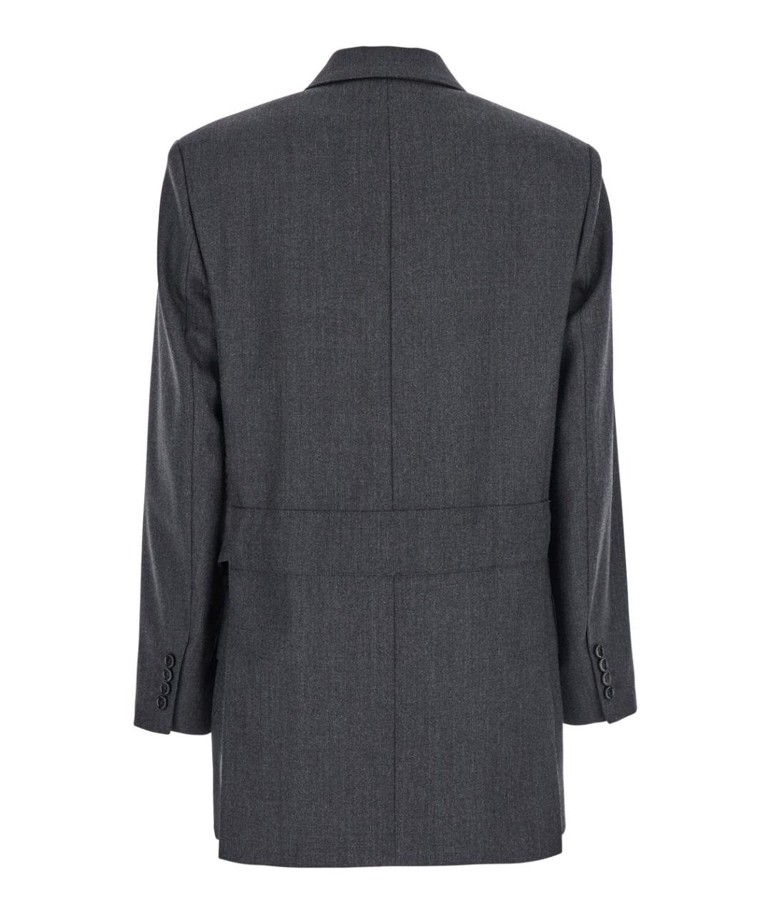 MAX MARA Серый шерстяной жакет/пиджак, фото 2