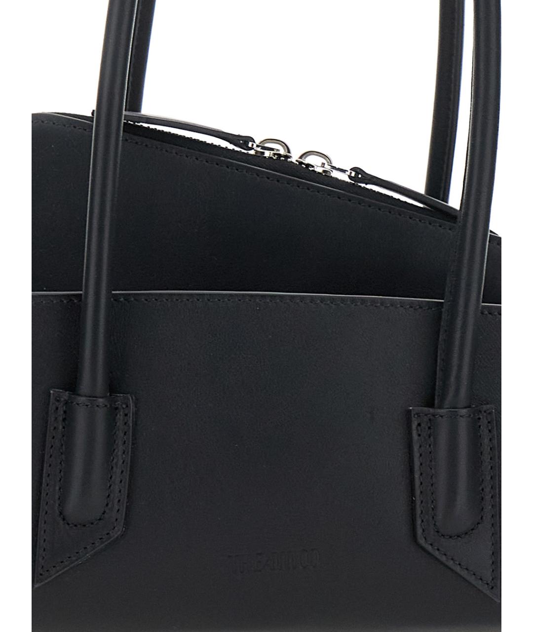 THE ATTICO Черная кожаная сумка через плечо, фото 3