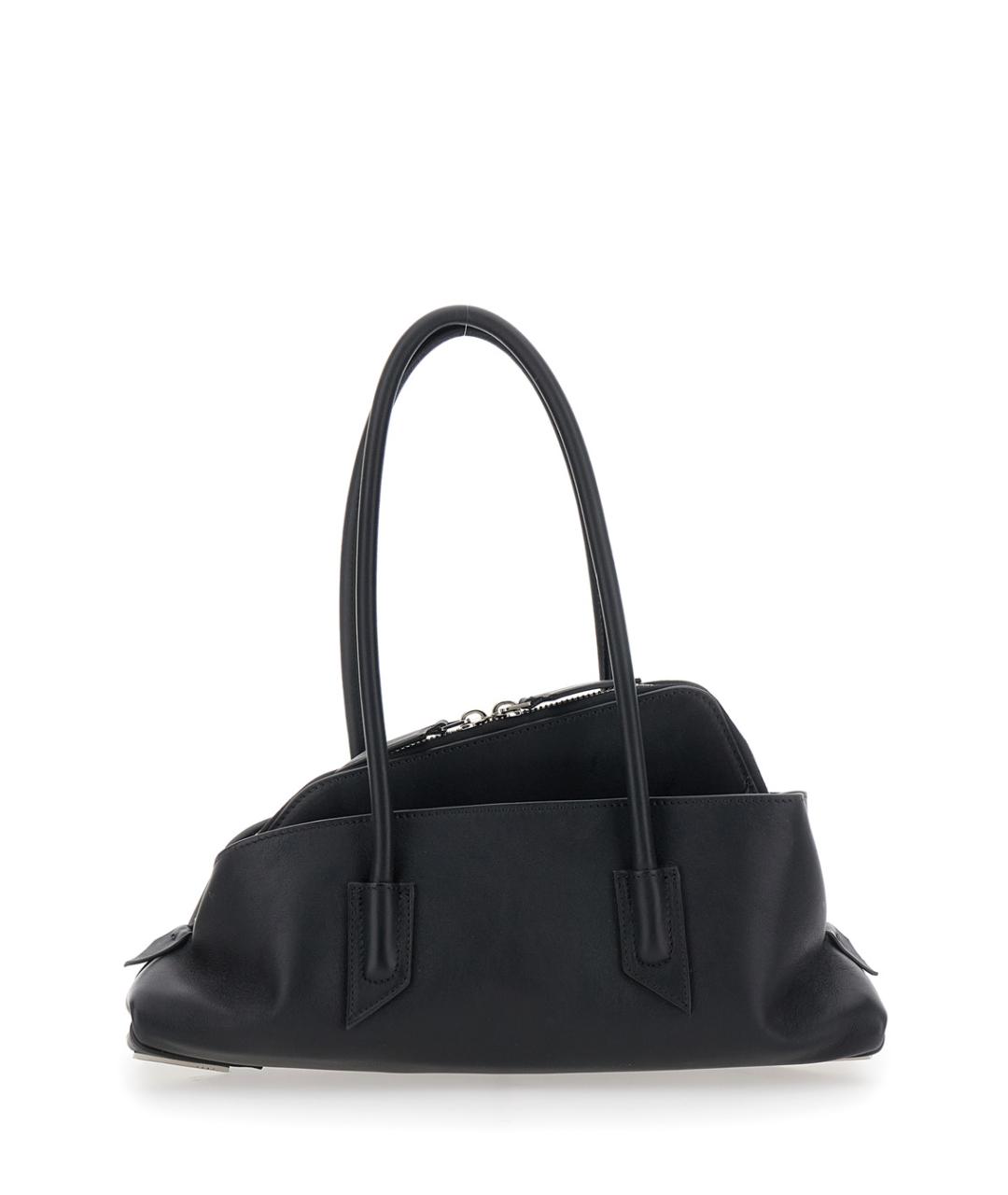 THE ATTICO Черная кожаная сумка через плечо, фото 2