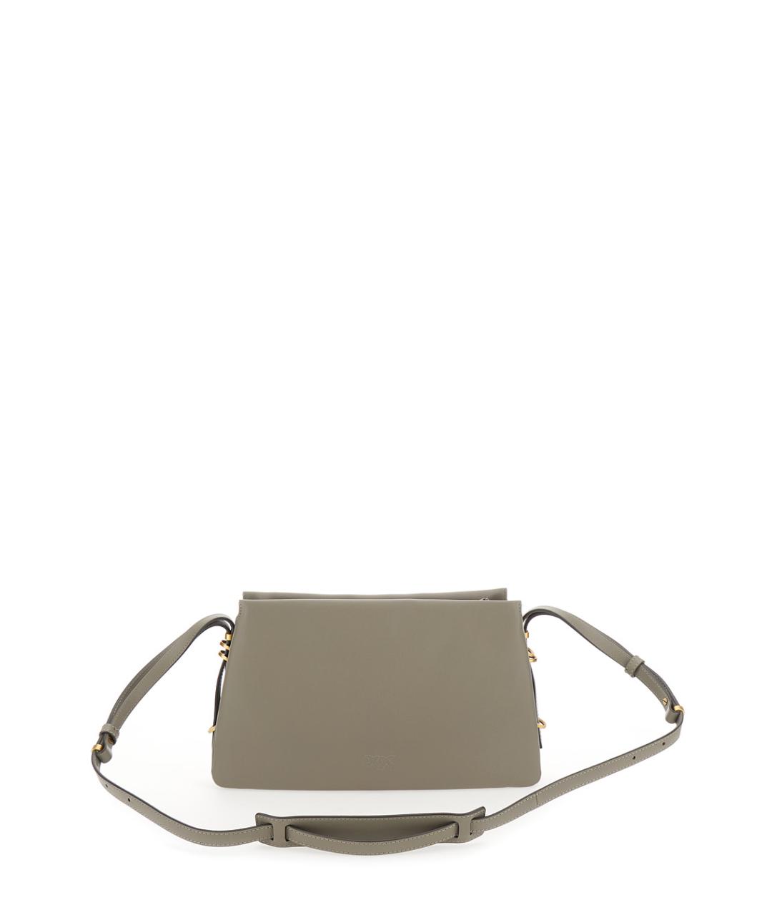 PINKO Коричневая кожаная сумка через плечо, фото 2